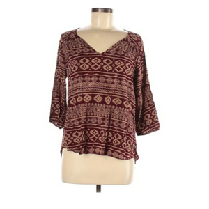 Renee C Top‎ Blouse Tribal Boho Festival Sz Medium Yellowstone Beth Southwest